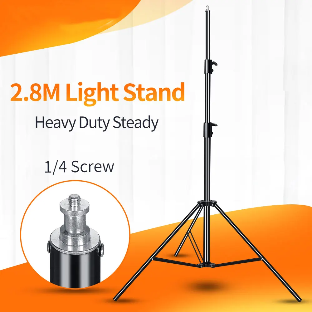 Godox 2.8M 110in Heavy Duty Light Stand Tripod with 1/4 Screw for Photo Studio Softbox Video Flash Umbrellas Reflector Lighting