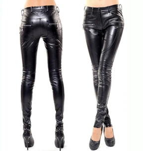 

Free Shipping Women's Fashion Slim High Quality Faux Suede Pu Leather Pants Skinny Pencil Pants Women Trousers / S-xl