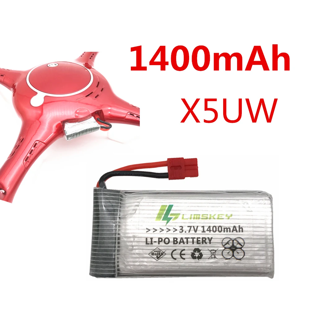 3.7 V 1400 mah Lipo Battery 1S For Syma X5HC X5HW X5UW X5UC RC Quadcopter Spare Parts 3.7V Battery RC Camera Drone Parts