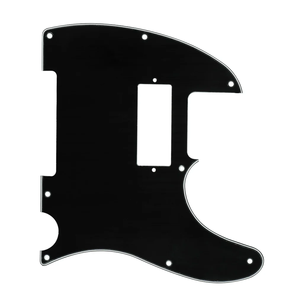 FLEOR Black 3Ply Mini Humbucker Electric Guitar Pickguard TL Scratch Plate With Screws for TL Guitar Parts