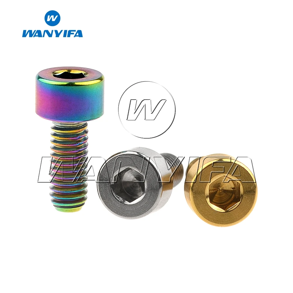 Wanyifa Titanium Ti Bolt M4x10 12 15 20mm Din912 vite a brugola per fissaggio in titanio per bicicletta