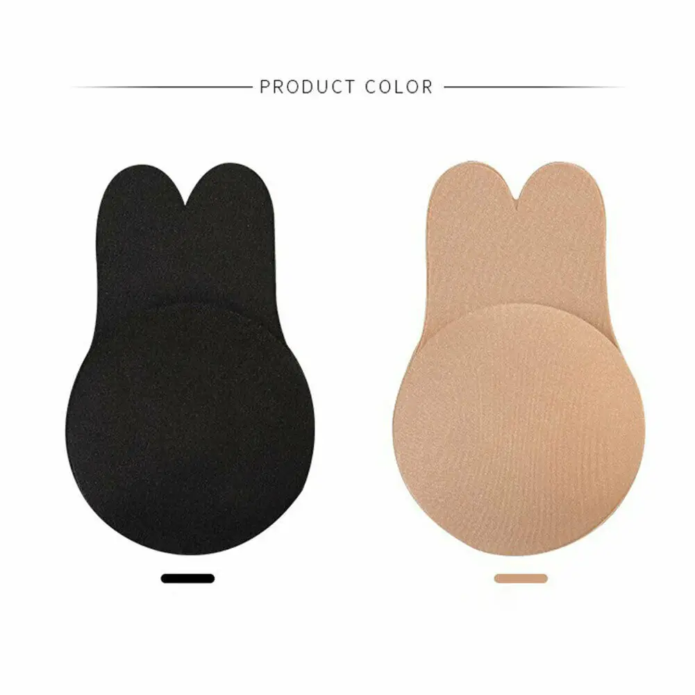 Femme 1 Pair Strapless Cute Rabbit Ear Invisible Push Up Bras For Women Self Adhesive Wireless Bralette Party Dress Stick Bras