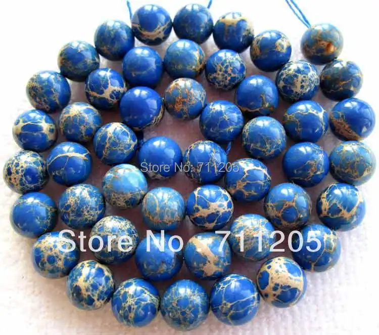 wholesale 49pcs ,8mm Blue Emperor Jaspers Round loose beads ,Min.Order $10,provide mixed wholesale for all items !