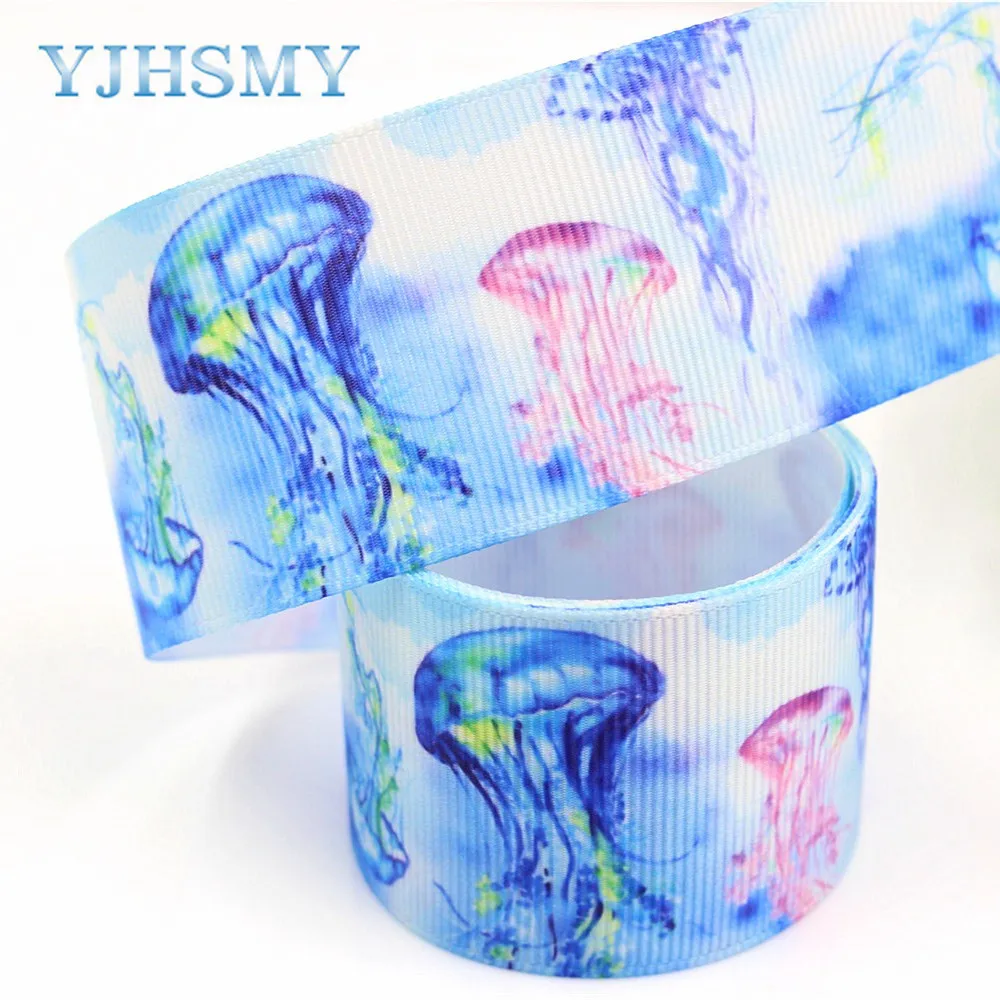 YJHSMY C-18317-21,38 mm 5 Yards Cartoon Printed grosgrain ribbons,DIY handmade Hair accessories,wedding gift wrap Material