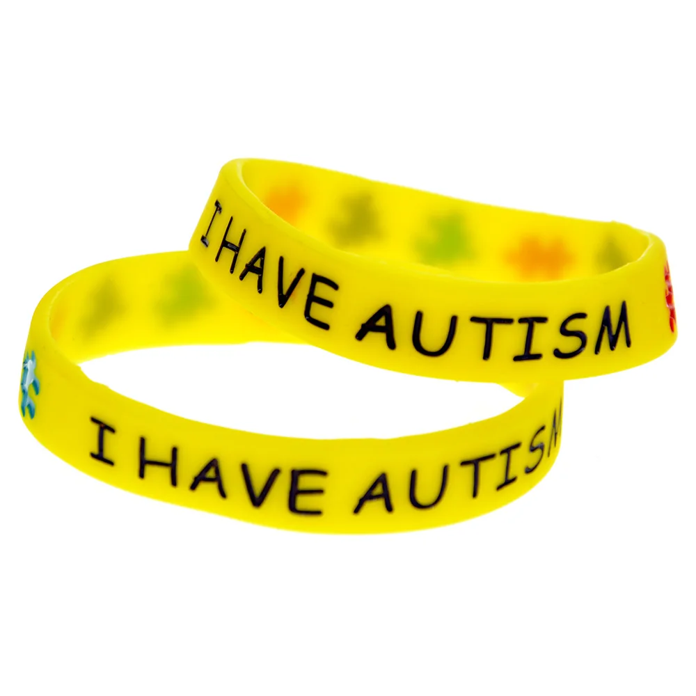 1 Stück/4 Stück, Armband aus Silikon für Menschen mit Autismus, medizinisches Gummiarmband, kleine Größe, unisex. – Detail 8