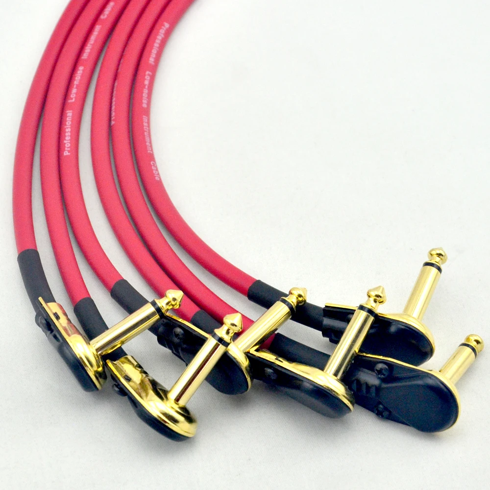 LANDTONE  Guitar Effects Patch Cable With Gold Plated (6.35mm) Low-Profile for guitarra pedals effects accessories cable