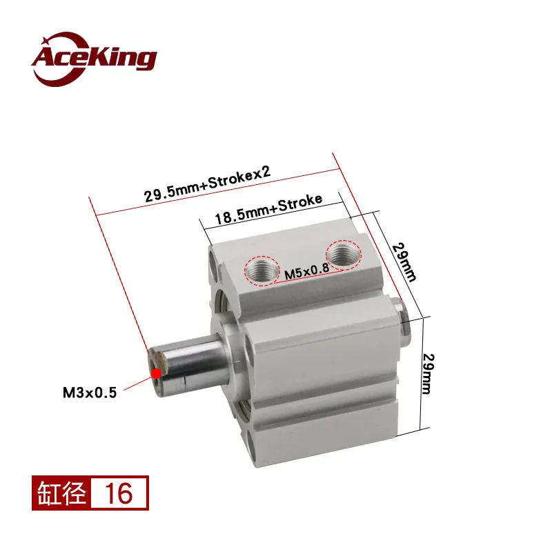 

SDAD16X10X15X20X25\30\35\40\45X50\75\100BS double-shaft thin cylinder SDAD SDAD16-10 SDAD16-15 SDAD16-20 SDAD16-25 SDAD16-30