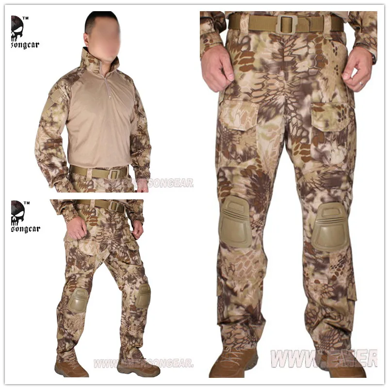 

Tactical G3 Combat Uniform, T-Shirt and Pants, BDU Suits, Kryptek Highlander, EM8594 + 7047