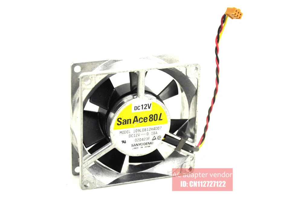 109L0812S403 DC12V 0.26A  FOR SANYO DENKI SAN ACE 80*80*25 Aluminum frame cooling fan