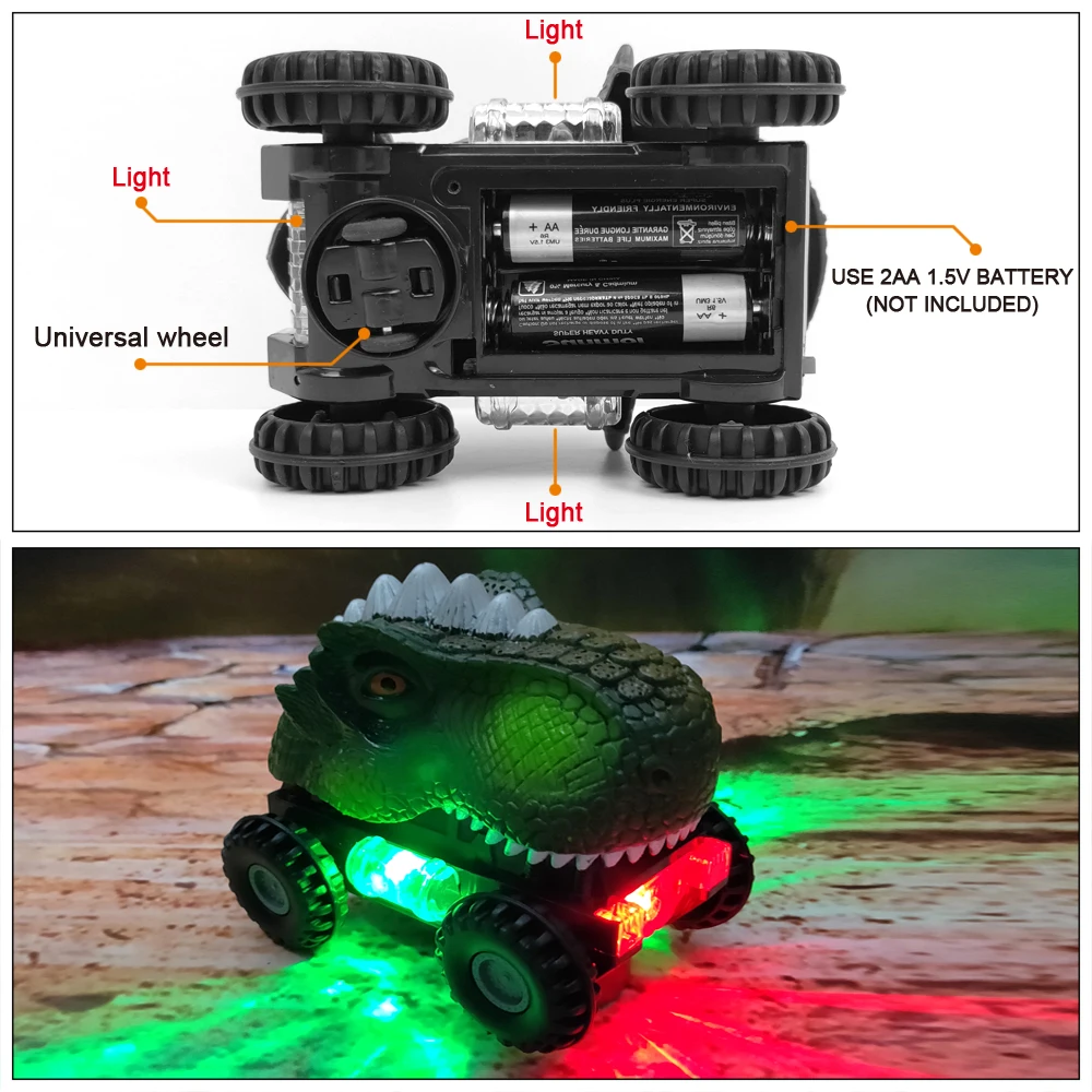 Juguete de dinosaurio eléctrico para niños, modelo de dinosaurio para juegos con rueda de neumático grande, regalo para niños, nuevo