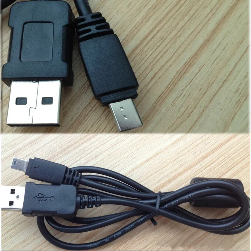 USB Data Cable Camera Data Pictures Video Sync Transfer Cables for Casio Exilim EX-S10 EX-S12 EX-Z80 EX-TR200/150 ZR300/1200