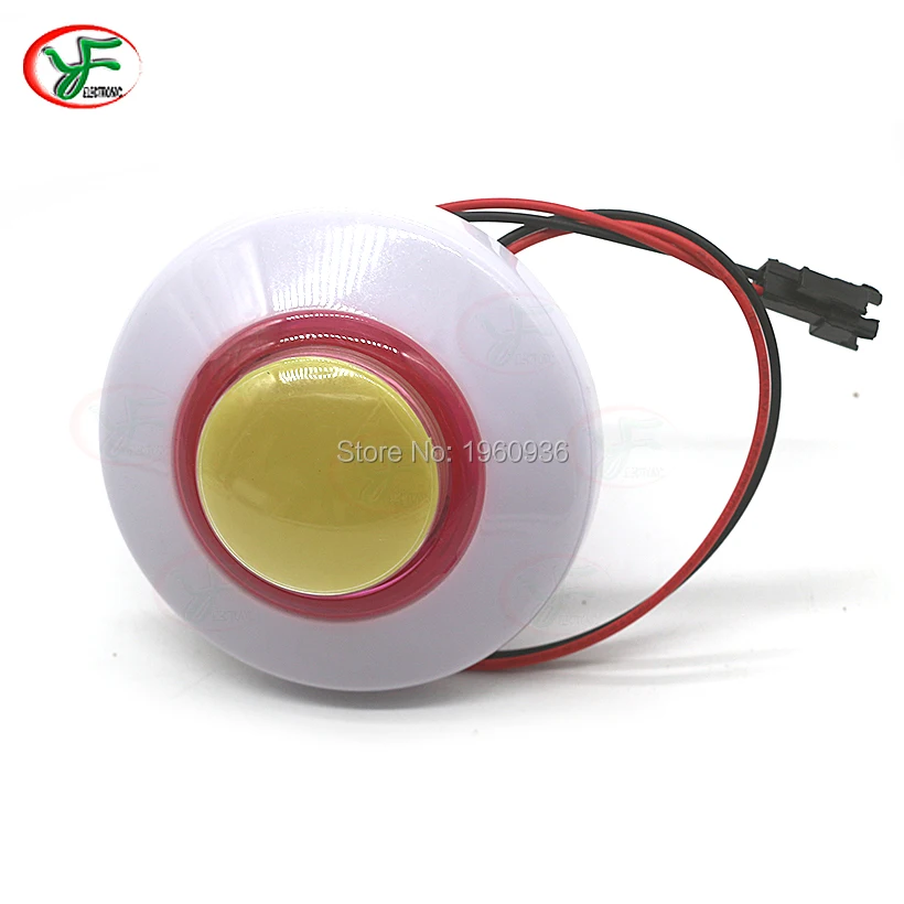 Luz intermitente para máquina expendedora, Micro interruptor de botón iluminado con LED de colores, 76MM, cc 12V, para Arcade Claw Crane, DIY