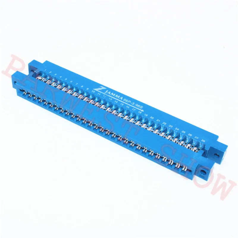 Free shipping 2PCS/Lot 28pin Blue Female Jamma Edge Connector for Arcade game machine kits/arcade Jamma Machine parts(28pin*2)