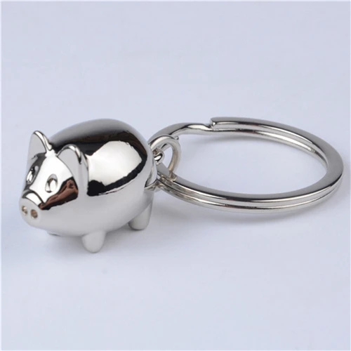 3D Keyring Charm Decoration Keyfob Gifts Wholesale 1Pcs Lovely Cute Gift Mini Pig Key Chain Car Key Ring Women Present