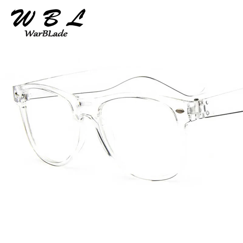 WarBLade 2018 Fake Glasses New Design Crystal Clear Frame Transparent Frame  Eyeglasses Square Eye Spectacle Clear Lens