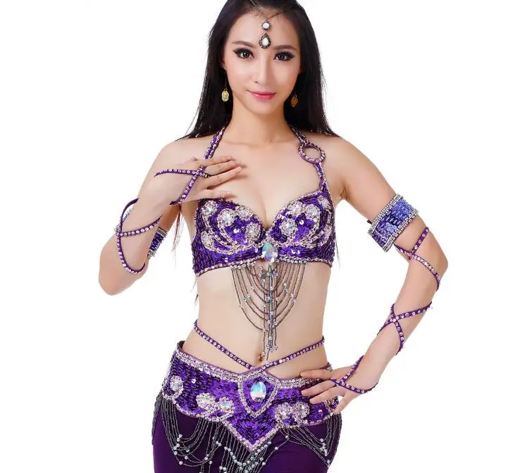 one piece Belly Dance Costume Accessories  Beaded Cuffs Gloves Arm Covers Arm Bands Dance Accessories New Hot  Sale