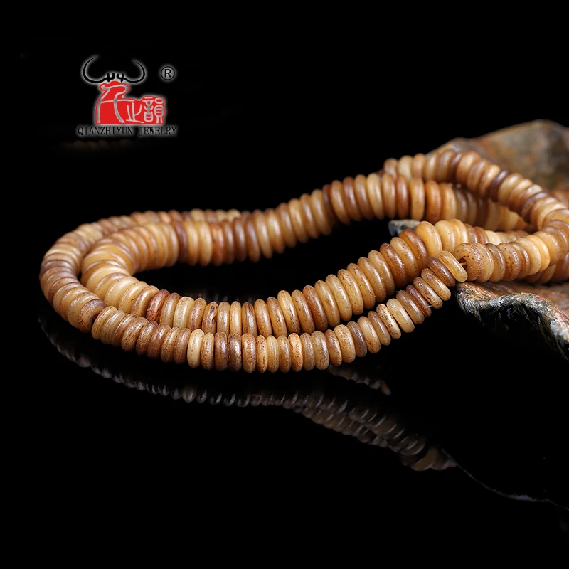 20PCS Natural Tibetan retro yak bone spacer piece of buddhist beads DIY bodhi accessories.hole 1.5mm.