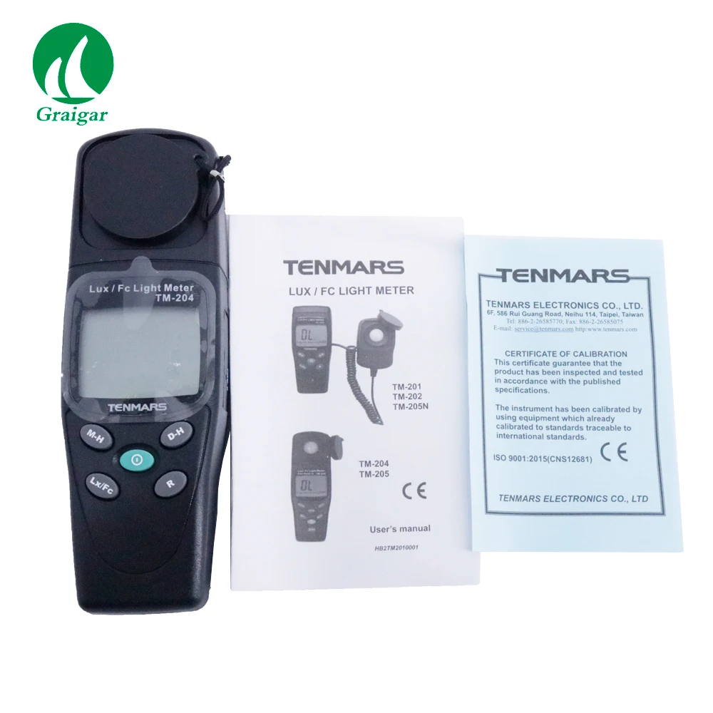 

High Precision Digital Light Meter TM-204 with 3 1/2 Digits LCD with Maximum Reading 2000