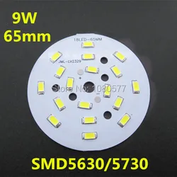 10 sztuk LED 9 W SMD 5730 płyta 65mm 18 diod LED o wysokiej jasności panelu lampy dla lampy oszczędzania energii DIY