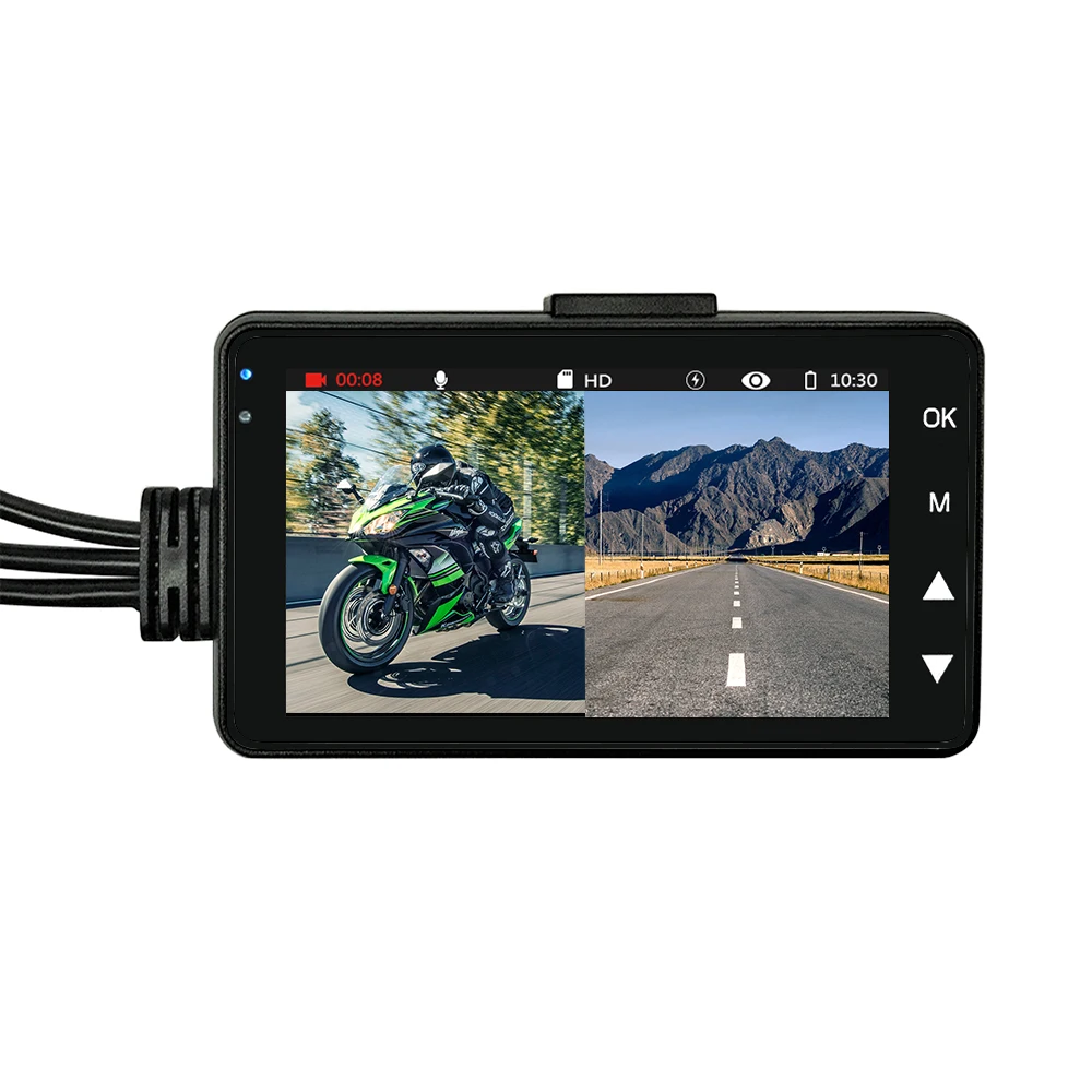 Motorcycle DVR Camera Motor Dash Cam with Dual Front Rear Recorder Motorbike Cam KY-MT18