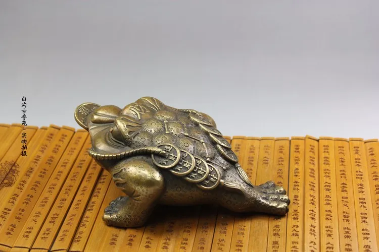 

bronze Pure Copper Brass Copper bronze toad Lucky Cai antiques antique bronze crafts ornaments collectibles