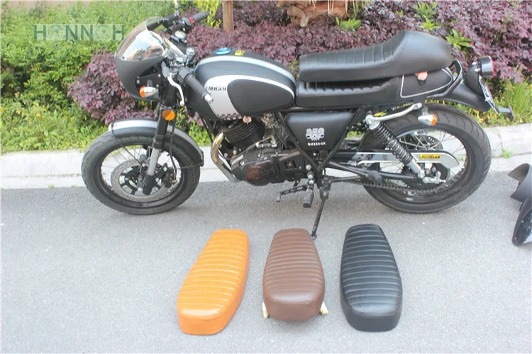 

cafe racer seat Universal black HUMP MASH RACER SEAT RETRO LOCOMOTIVE CUSHION SIMA black MOTORCYCLE seat SADDLE