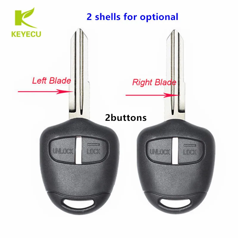 

KEYECU 2 Button Replacement Remote Car Key Shell Case Fob for Mitsubishi Lancer Pajero Triton Evolution Grandis Outlander