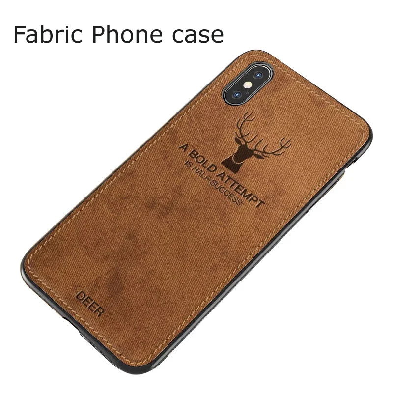 غطاء من القماش لهاتف iPhone X XS Max XR 6 6S 7/8 Plus من القماش على شكل غزال #1