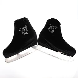 Nasinaya Figure Skating Competition Shoe Cover Children's Velvet Adult Protective Roller Accessories Shiny Rhinestone