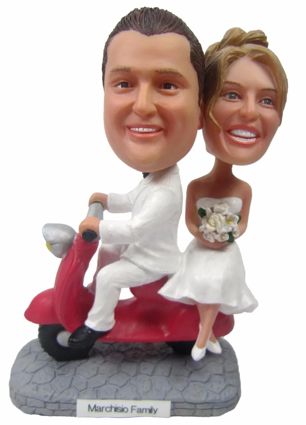 Personalized bobblehead doll Driving wedding gift wedding decoration fixed polyresin body + polyresin head