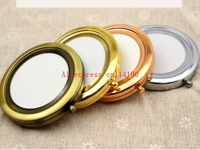 Practical 70mm blank compact mirror Pock compact mirror frame makeup mirror