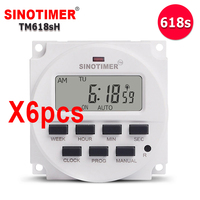 1 Second Interval Wholesales 6PCS/Lot TM618s 7 Days Programmable 24 hours Digital Timer Switch