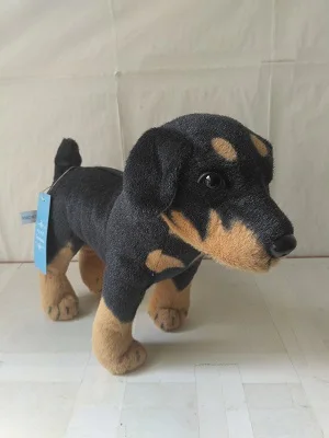 about 25x27cm lovely standing Rottweiler plush toy simulation dog soft doll birthday gift s0005