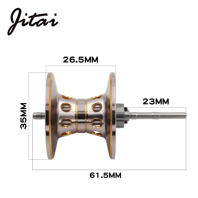 JITAI DIY Bait Casting Fishing Reel Spools Oxidation Light Weight CNC Machined Aluminum Magnetic Spool Replacement Free shipping