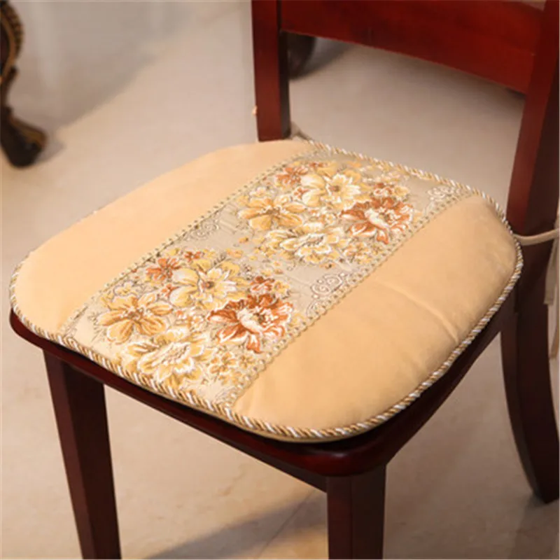 High-grade chair cushion palace embroidery cushion gold silk embroidered pillows european-style multi-color chair cushion