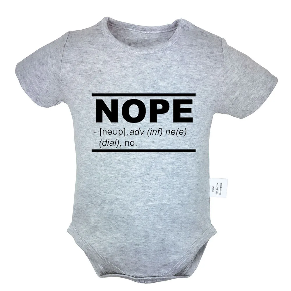 Nope Phonetic symbol Cute Boy Diego Design Newborn Baby Boys Girls Outfits Jumpsuit Print Infant Bodysuit Clothes Cotton Sets