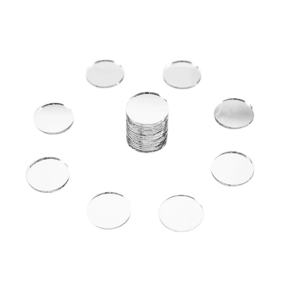Mini 2cm Small Round Glass Mirror Circles for Arts & Crafts Projects, Traveling, Framing, Decoration