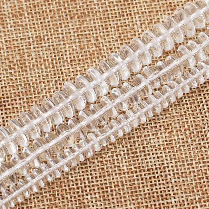 Wholesale White Clear Quartz 4-9mm Rondelle Beads15\