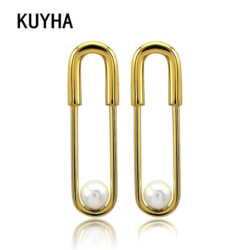 

Geometric Statement Stud Earrings for Women Modern Fashion Jewelry Pendant Earrings Gold Color Wedding Present Brinco