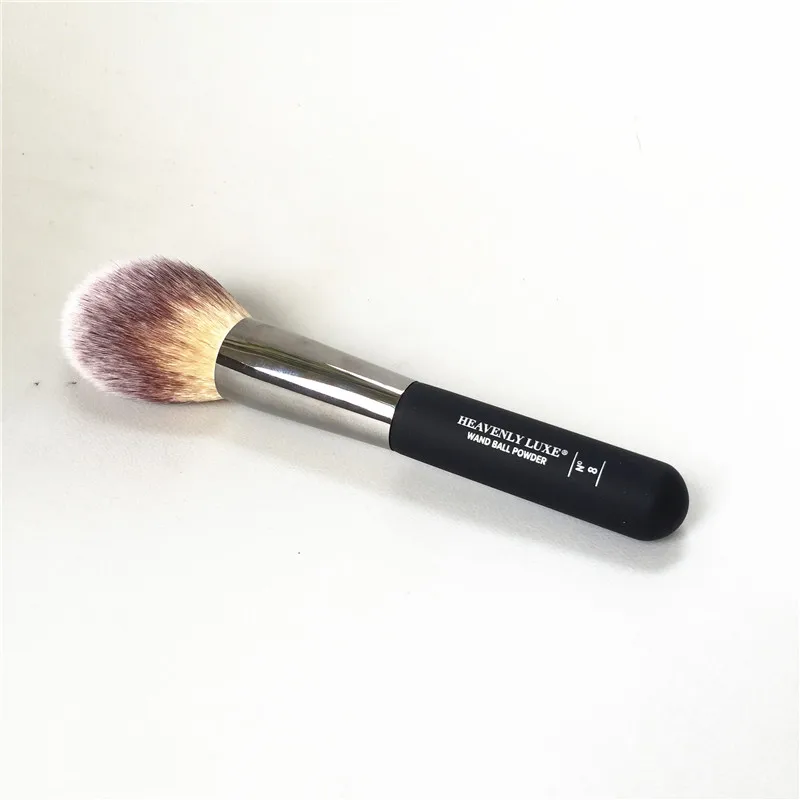 Heavenly Flat Top Buffing Foundation 6 / Wand Ball Powder 8 / Angled Radiance Contour Brush 10 - Beauty Makeup Blender Tools