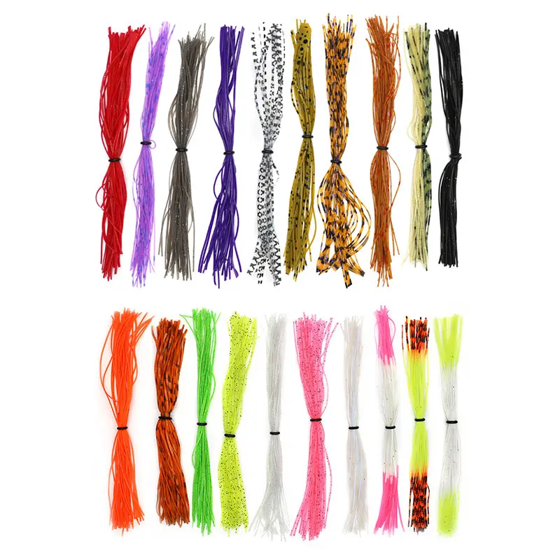 Silicone Skirts for Fly Tying Material, Rubber Skirts, Threads, Jig, Spinnerbati Lures, Spoon, 10 Colors