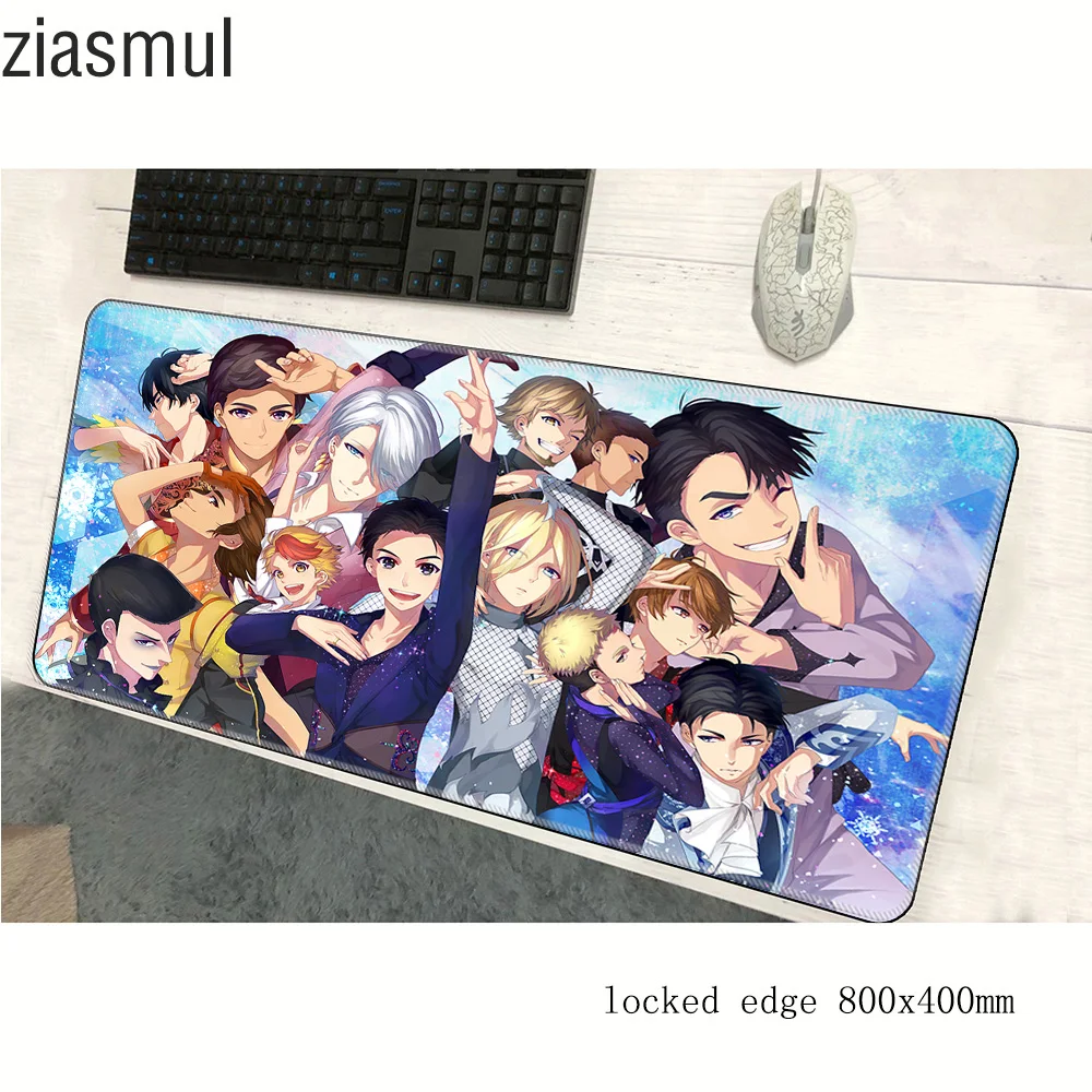 yuri on ice mouse pad 800x400x2mm mats xl Computer mouse mat gaming accessories Adorable large mousepad keyboard games pc gamer image 5