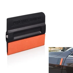 FOSHIO Carbon Fiber Film Magnetic Squeegee Vinyl Car Wrap Window Tint Magnet Scraper with Scratch-free Suede Felt Car Wrapping