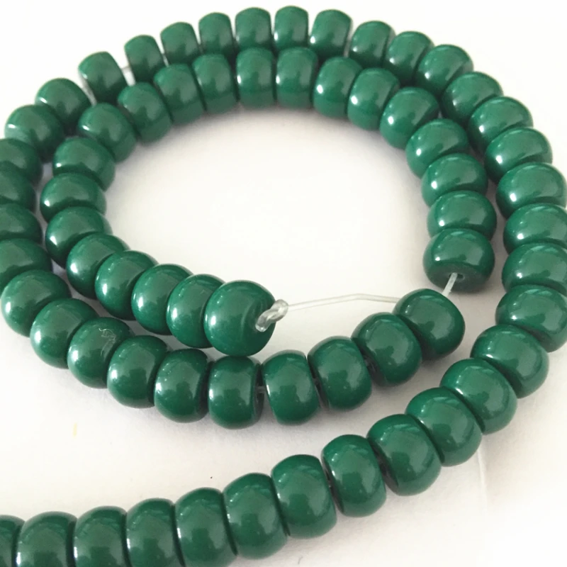 Charms 8*5mm resin beeswax abacus rondelle shape green loose beads hot sale fashion spacers diy new jewelry 15inch/strand B89