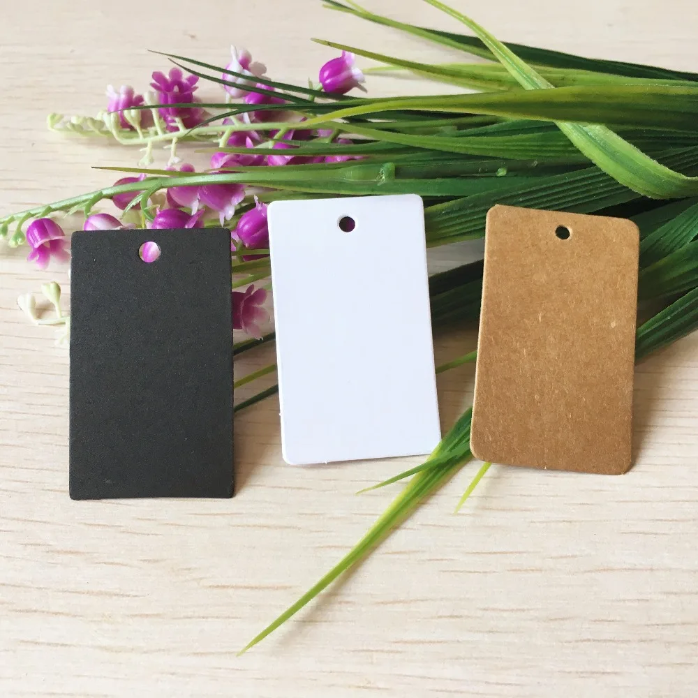 100 pcs Kraft Paper DIY Hang Tag luggage /Wedding Decoration/Garment Price Tags Wedding Gift Boxes Packing Label Note Tags 5x3cm