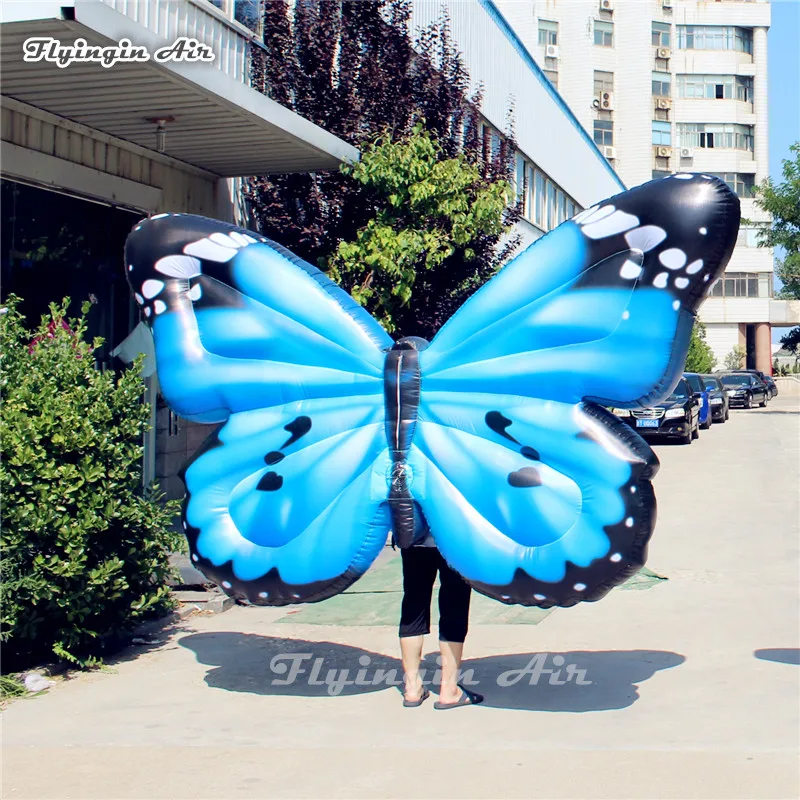 

Parade Props Wearable Inflatable Butterfly Wing 2m Walking Blow Up Performance Costume For Holiday Event And Stage Show