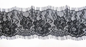 FREE SHIPPING superb 9.5cm wide 3 yards per piece non-elastic eyelash lace trim , XERY0112Y