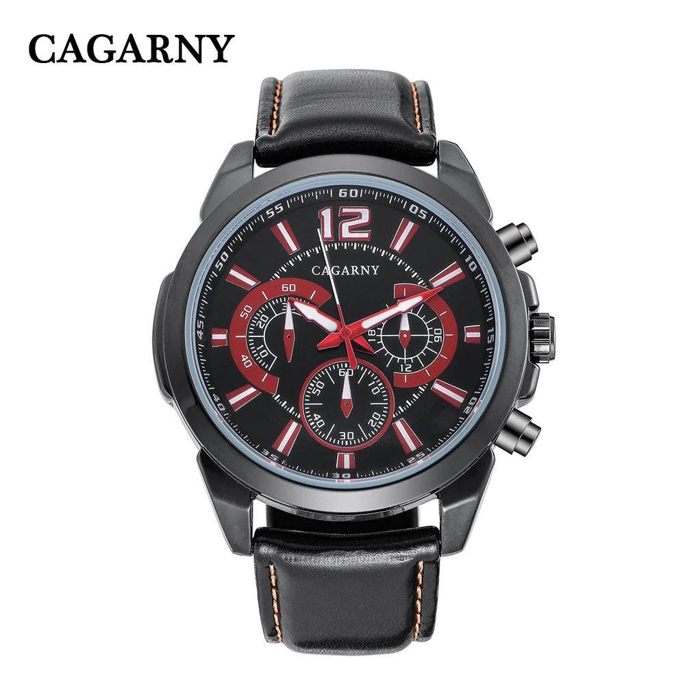 

Classic Design Quartz Watch For Men Black Leather Strap Men's Sports Wrist Watches Casual Hombre Hour Clock Relogio Wholesale