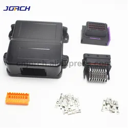 1 Set 24 Pin Auto Aluminum ECU Box With Matching Connector And Terminal