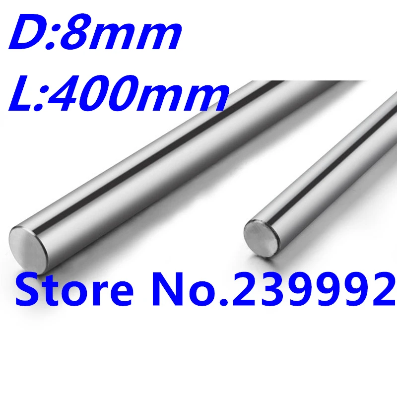 

2pcs 8mm 8x400 linear shaft 3d printer 8mm x 400mm Cylinder Liner Rail Linear Shaft axis cnc parts